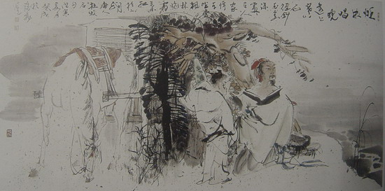 贺成：“秋风唱晚”68X136CM.JPG